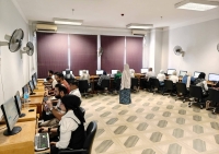 جانب من اختبار دورة اساسيات التحول الرقمي G254 منح بوحدة التدريب علي تكنولوجيا المعلومات