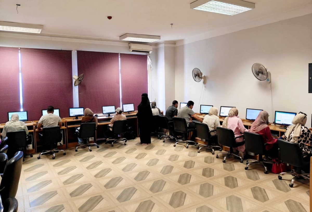 جانب من اختبار دورة التحول الرقمي بجامعة بنها G251 منح