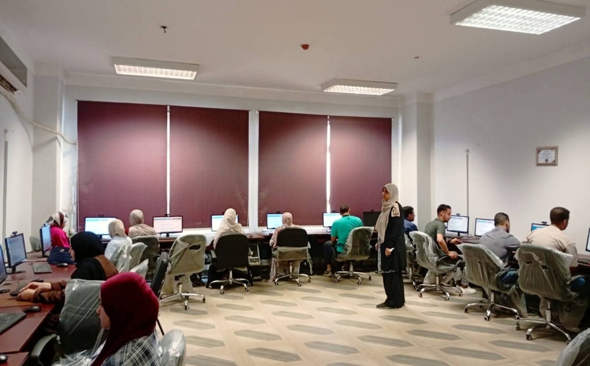 فاعليات اختبار دورة اساسيات التحول الرقمي G262 منح بوحدة التدريب علي تكنولوجيا المعلومات